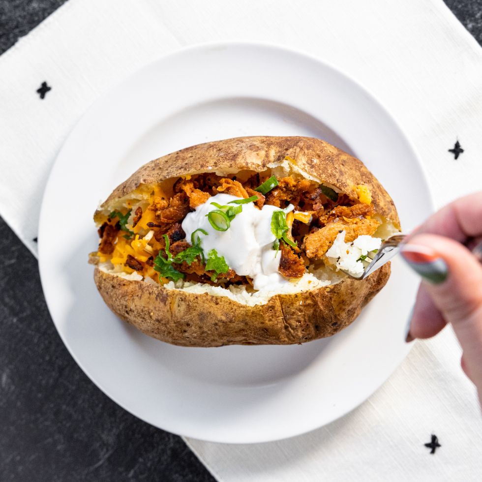 Pulled BVQ Loaded Baked Potatoes  