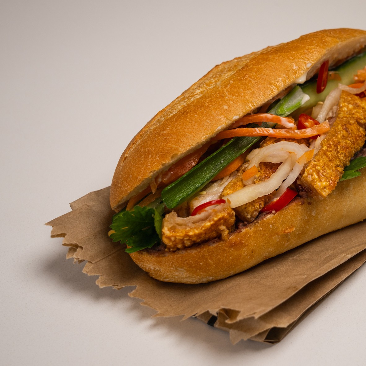 Roast pork bánh mì