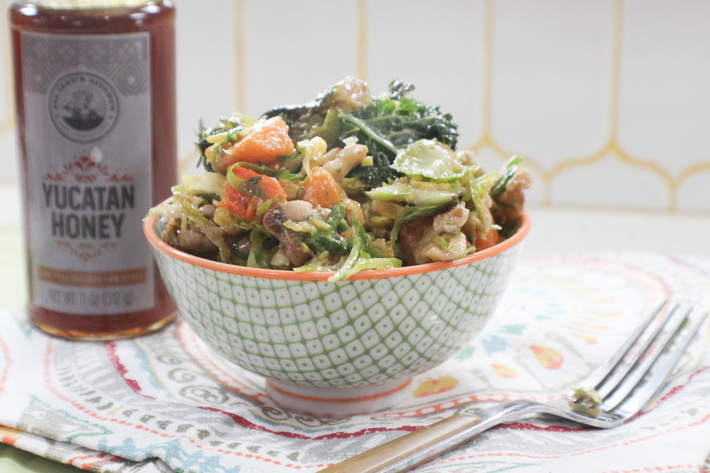 BRUSSELS SPROUT SALAD WITH HONEY VINAIGRETTE