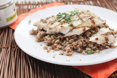 WINTER GRILLED CHICKEN AND LEMON FARRO