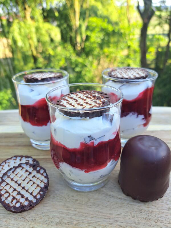 Fruchtiges Schaumkuss-Dessert