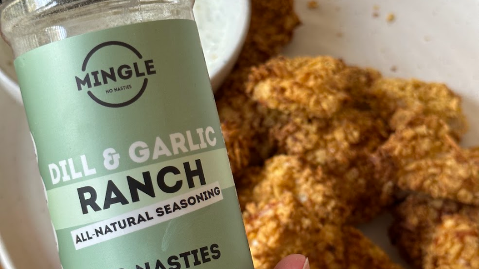 Image of Mingle's Dill-icious Airfryer Popcorn Chicken Bites!