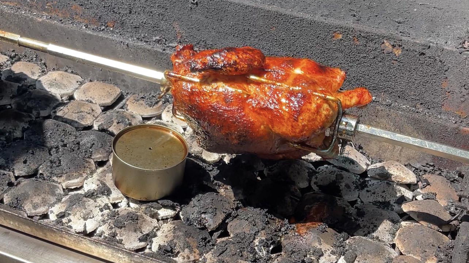 Image of Rotisserie Southwest Chicken with Potato Fans