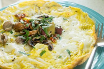 MUSHROOM AND OLIVE SKILLET FRITTATA