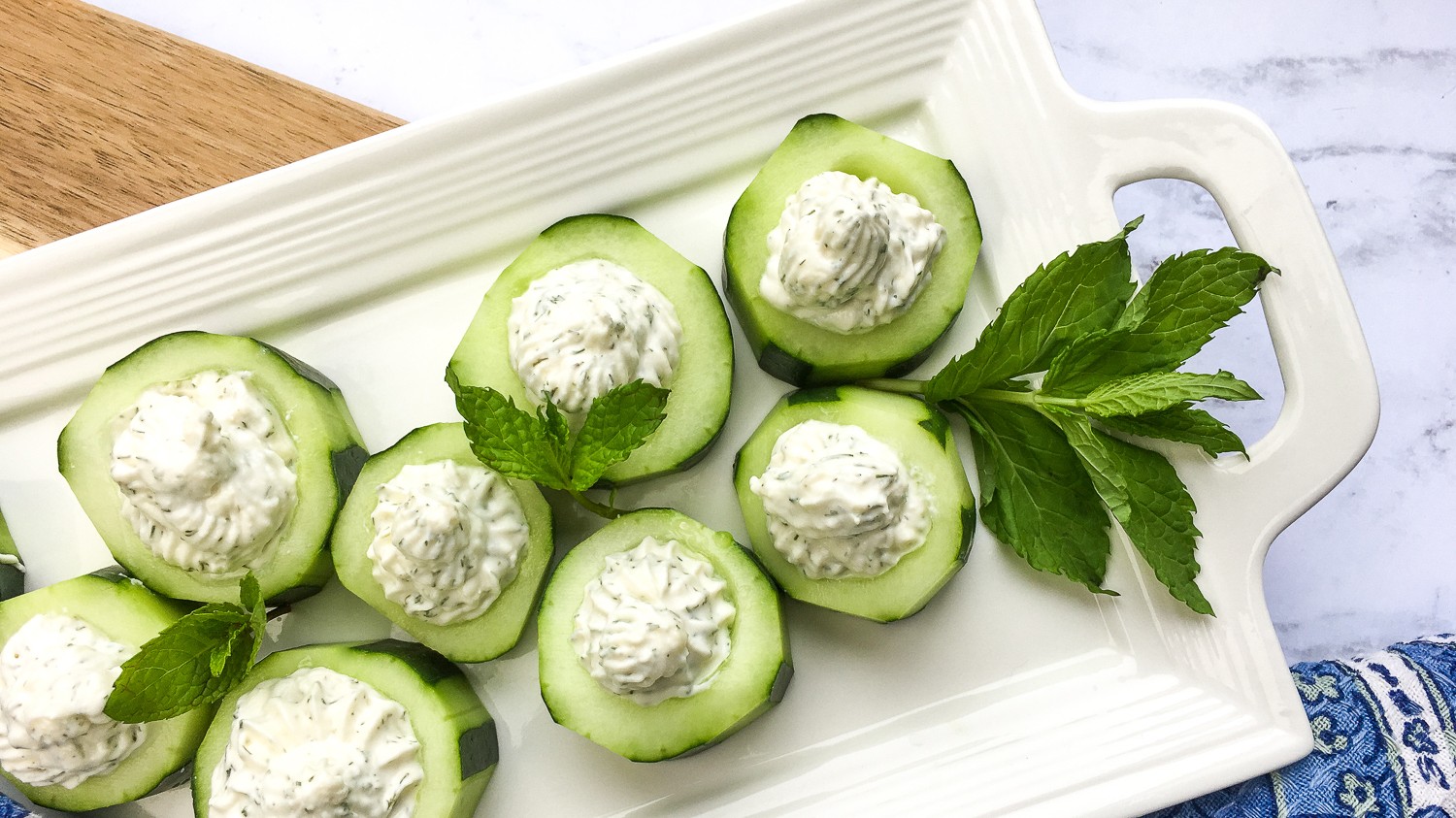 Image of Cucumber Cups with Whipped Feta and Dill Recipe