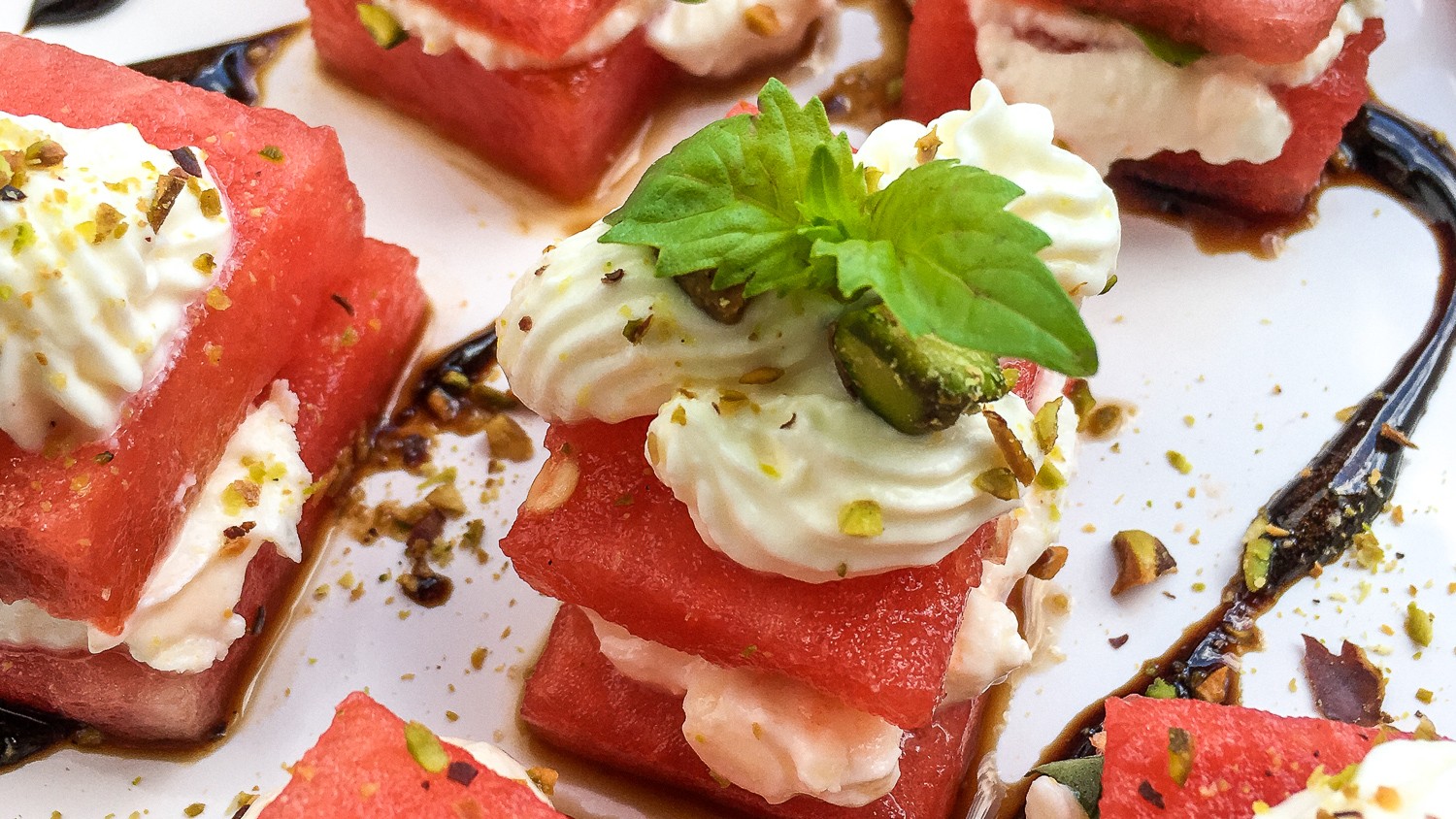 Image of Watermelon, Whipped Feta, & Basil Bites recipe