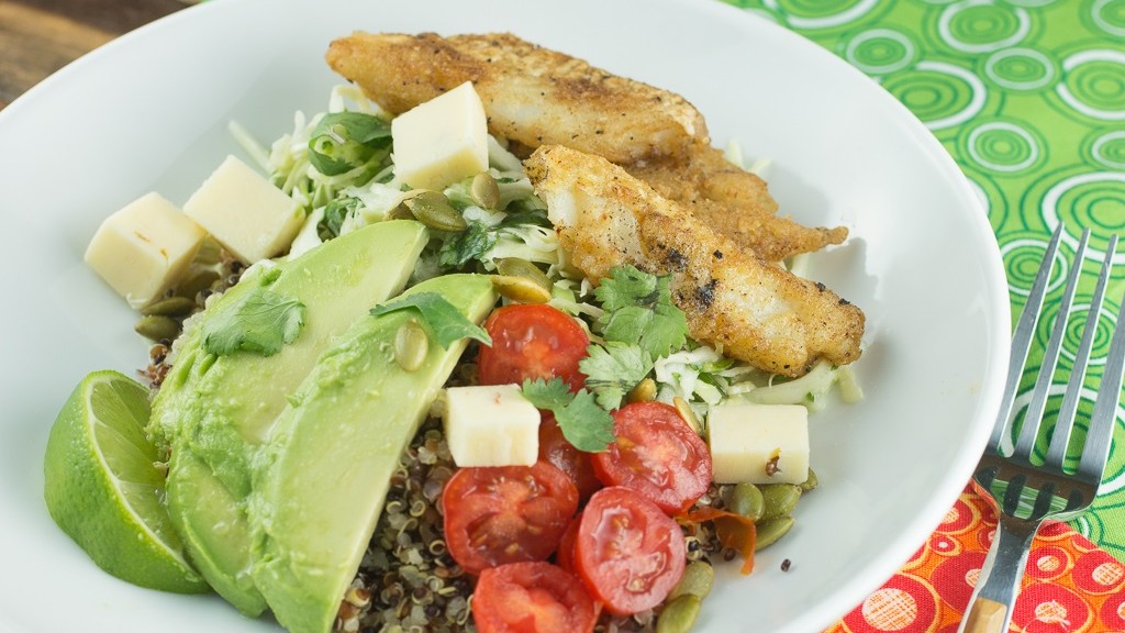 Image of FISH TACO BOWLS WITH CILANTRO LIME SLAW