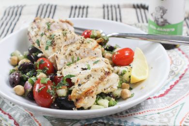 MEDITERRANEAN CHICKEN WITH CITRUS BEAN SALAD