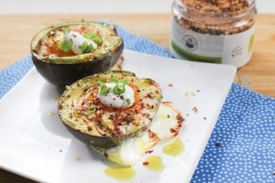 HOT ROASTED GARLIC BREAKFAST AVOCADO