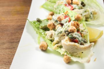 CREAMY CAPER CHICKEN WRAPS