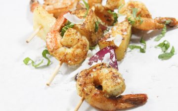 CURRIED TROPICAL SHRIMP SKEWERS