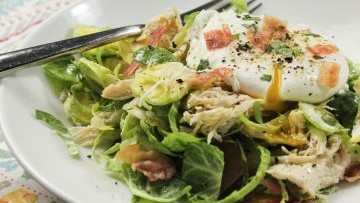 Image of BREAKFAST BRUSSELS SPROUT BOWL WITH POACHED EGGS