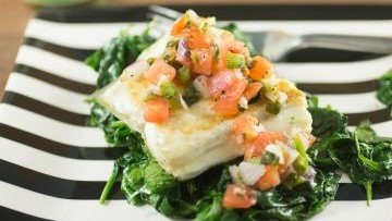 Image of PERFECTLY SEARED FISH WITH EASY PICO DE GALLO