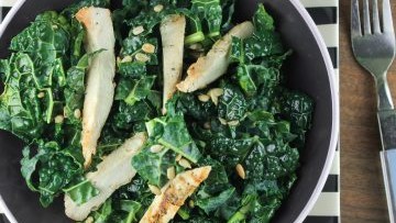 Image of CHICKEN KALE SALAD WITH ORANGE BALSAMIC VINAIGRETTE