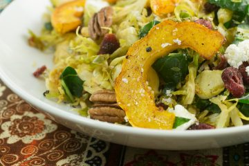 DELICATA SQUASH BRUSSELS SPROUT SALAD