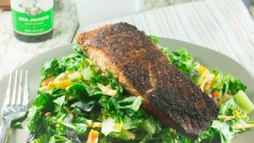 Image of BLACKENED SALMON WITH AVOCADO OIL RANCH
