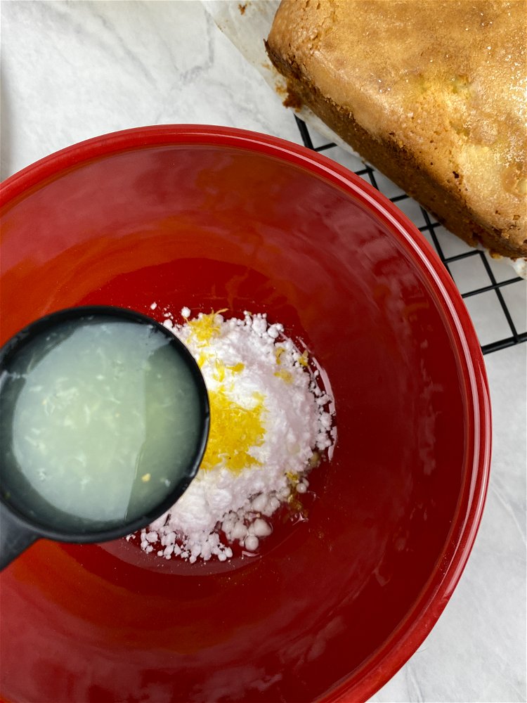 Image of If using, prepare the lemon glaze by combining the powdered...