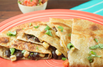 CRISPY BLACK BEAN QUESADILLAS