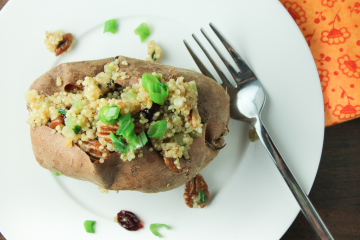 QUINOA STUFFED SWEET POTATOES