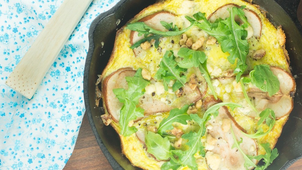 Image of PEAR AND BLUE CHEESE FRITTATA