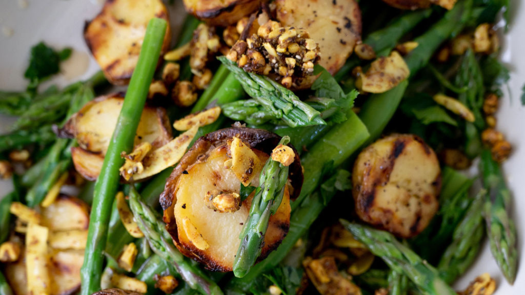 Image of Asparagus Potato Salad with Lemon Vinaigrette by For Good Granola