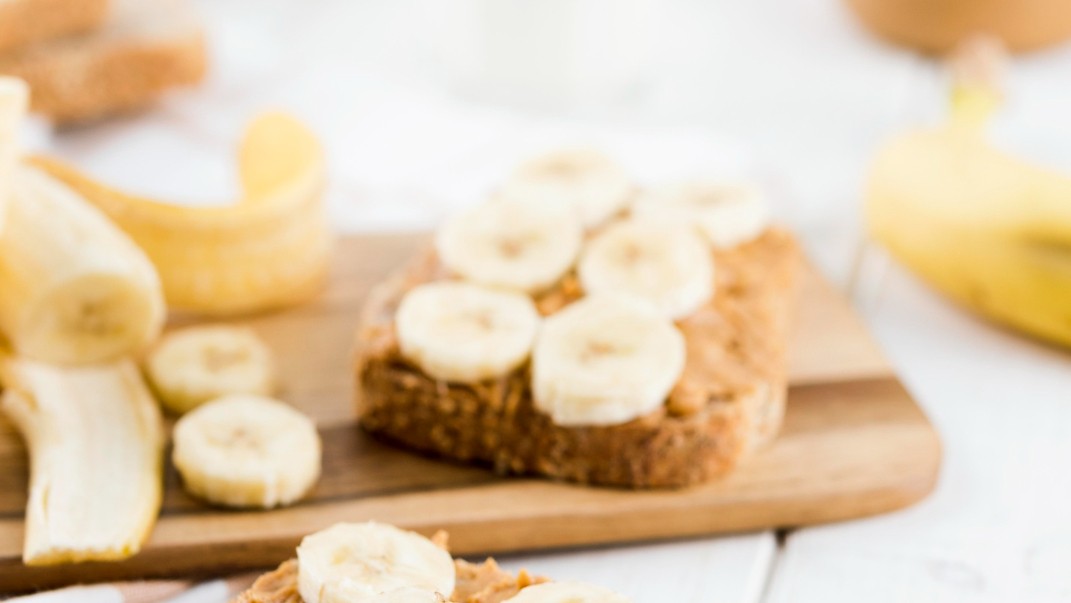 Image of Toast with peanut butter and banana