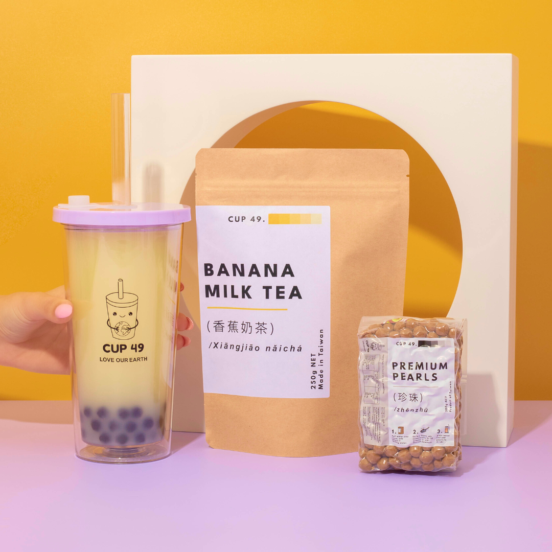 How To Make Banana Milk Bubble Tea 