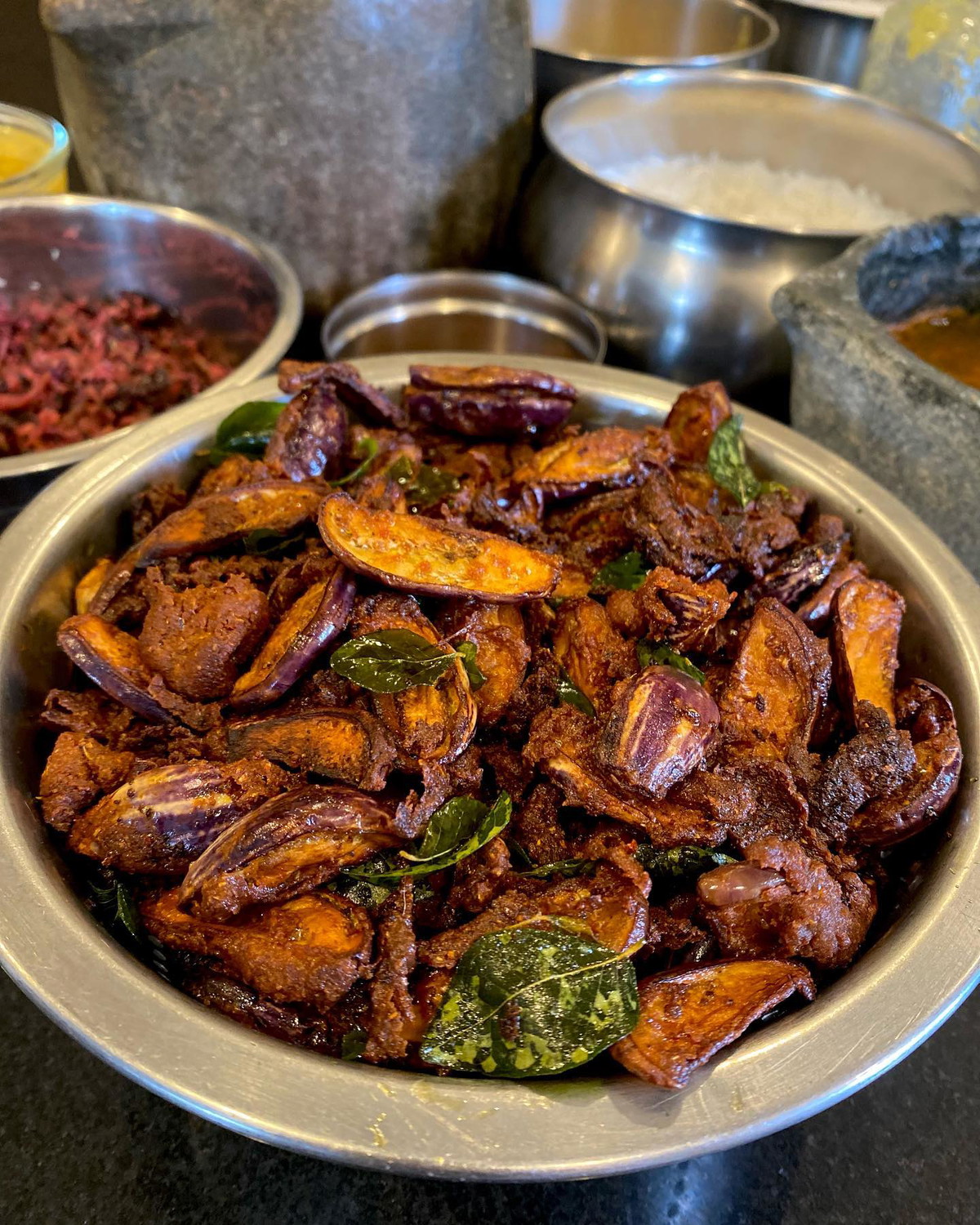 Brinjal Fry - Tanjavur Style 
