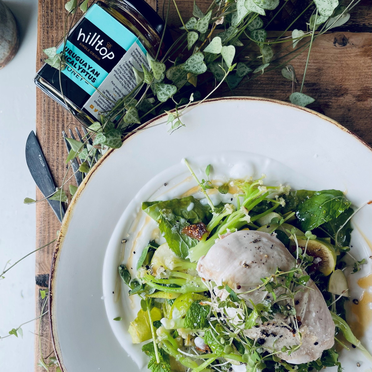 Cauliflower & Pear Honey Salad With Chicken