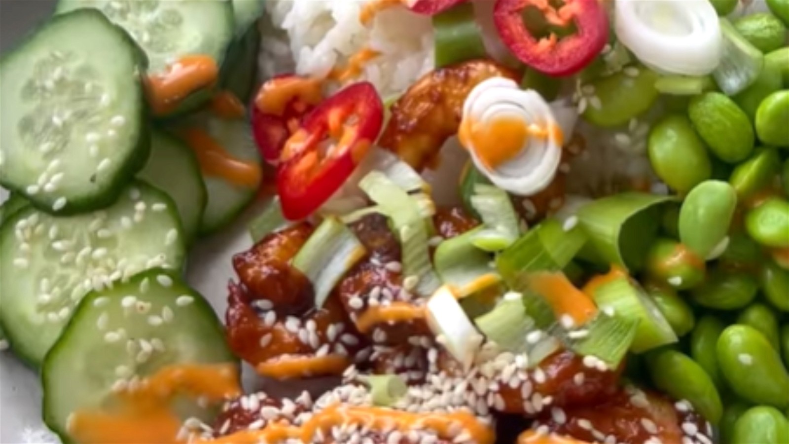 Image of Hot Honey Sriracha Shrimp Bowls