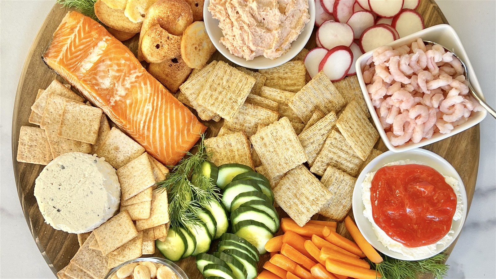 Image of Salmon + Shrimp Seacuterie Board