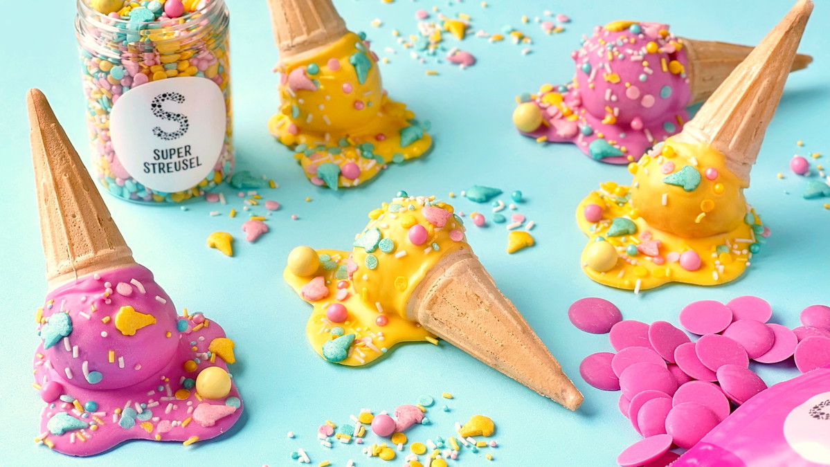 Schmelzende EiswaffelCakepops