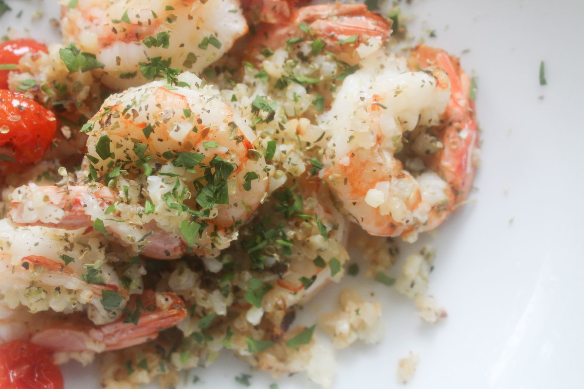 ITALIAN ROASTED SHRIMP AND CAULIFLOWER RICE