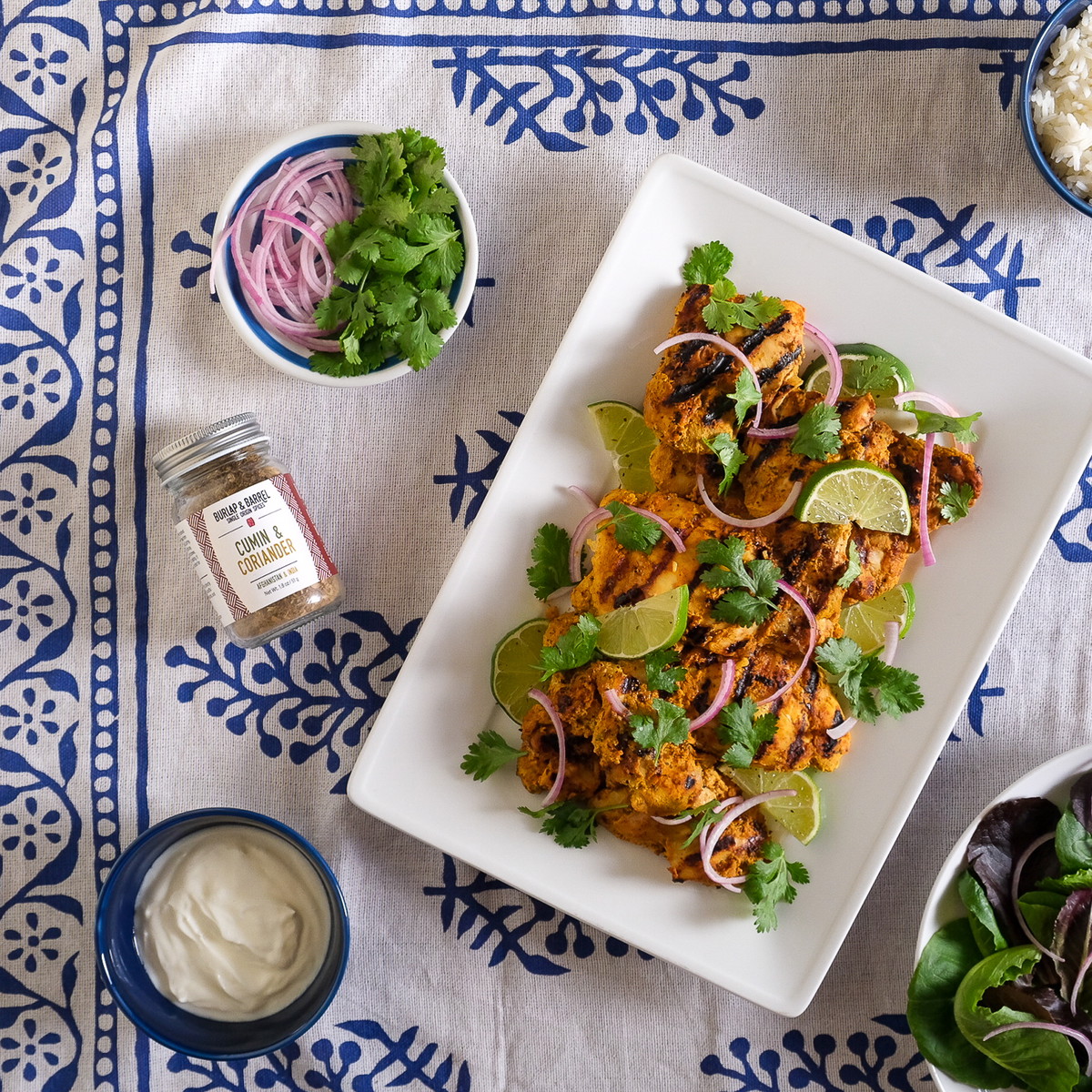 Grilled Chicken Marinated in Yogurt