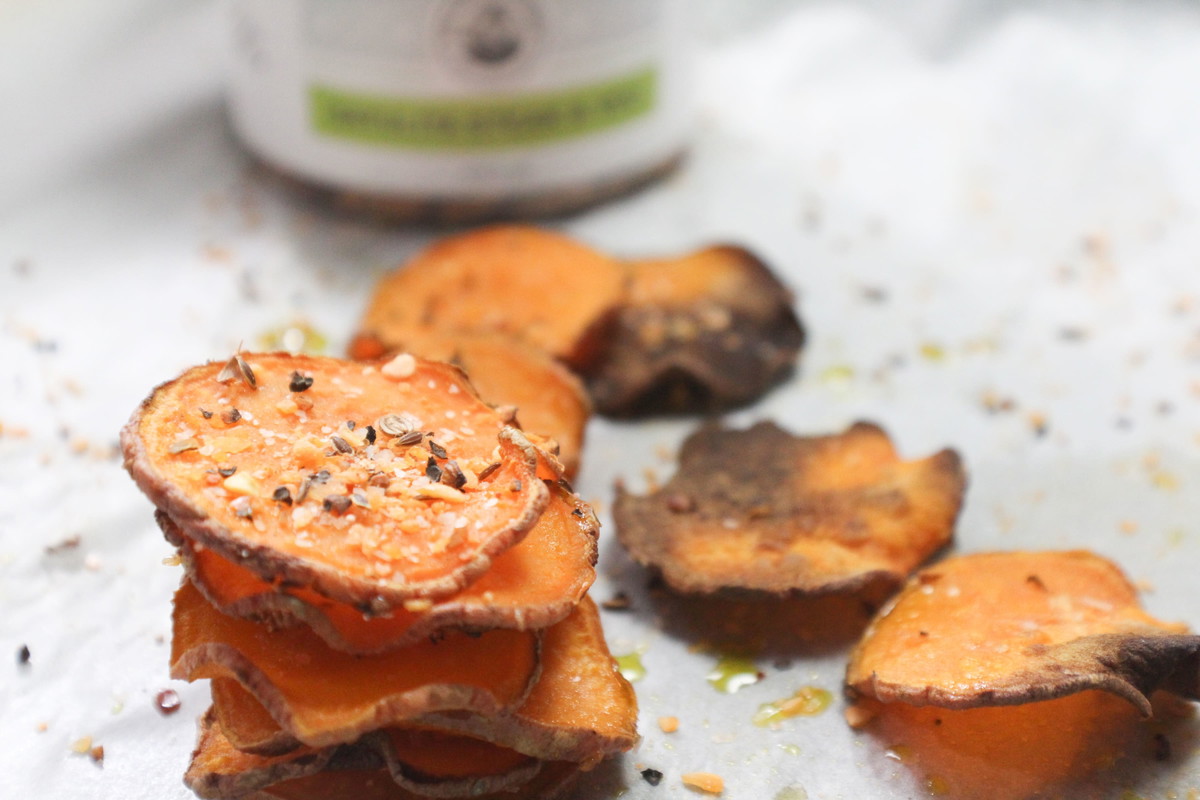 BOLD AND ZESTY SWEET POTATO CHIPS