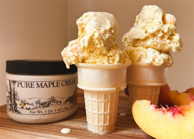 Image of Maple Roasted Peach Ice Cream