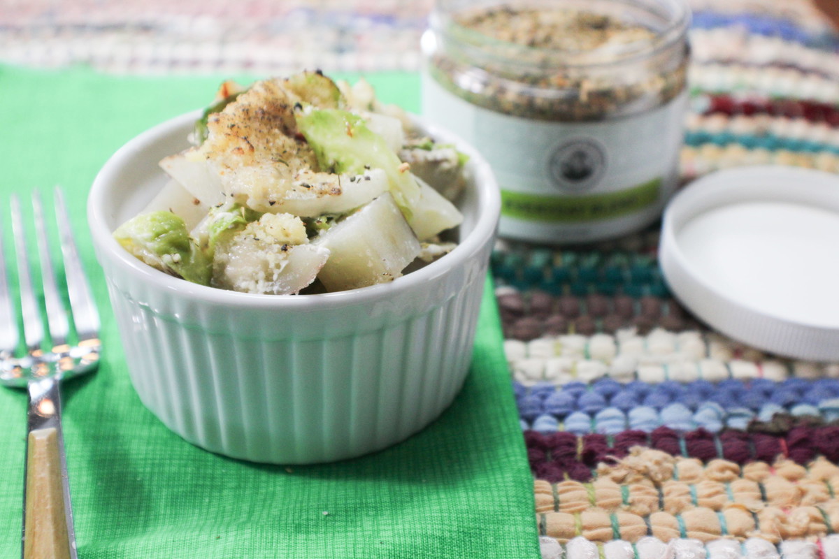 BRUSSELS SPROUT POTATO GRATIN