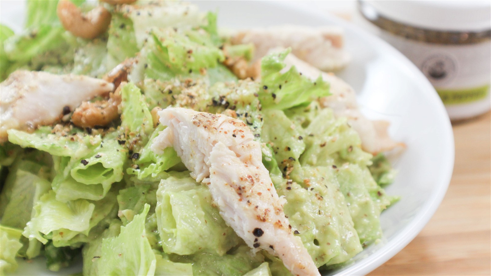 Image of CHICKEN CAESAR SALAD WITH CASHEW CROUTONS