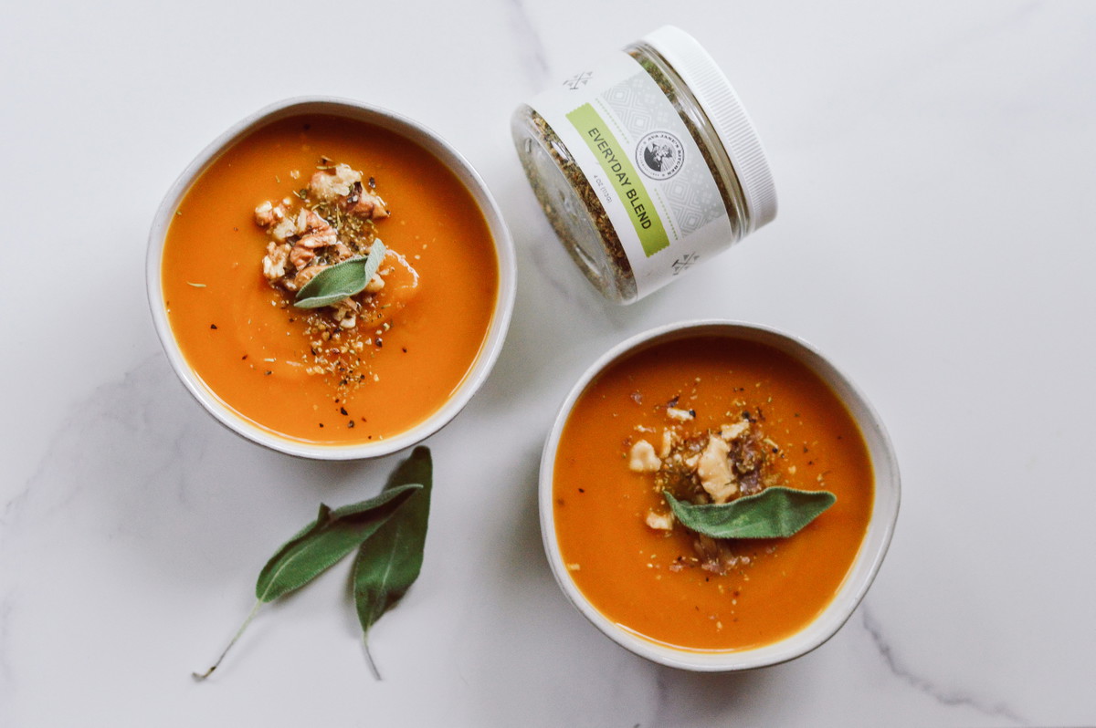 ROASTED PUMPKIN + SAGE SOUP