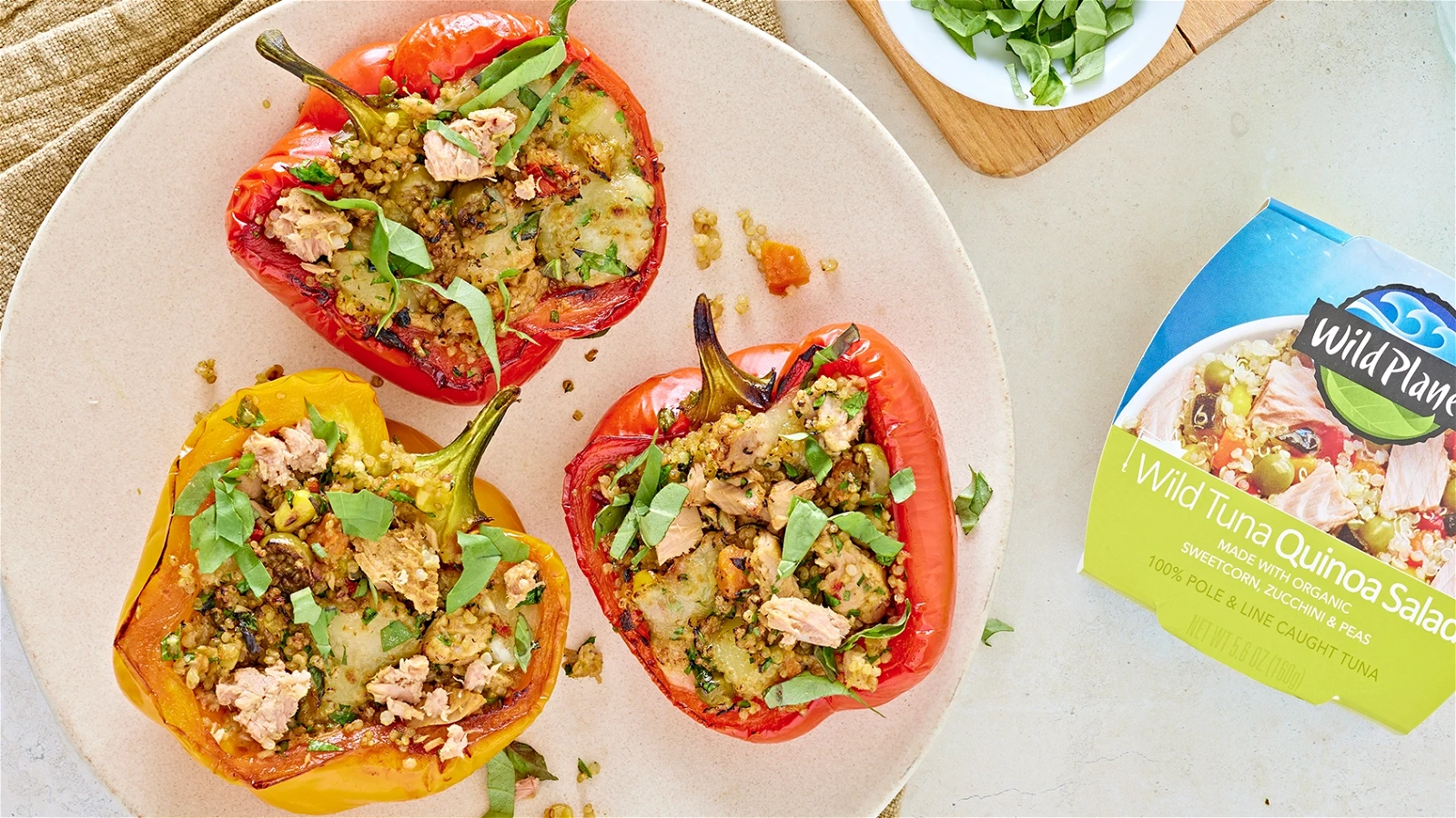 Image of Tuna and Quinoa Stuffed Peppers