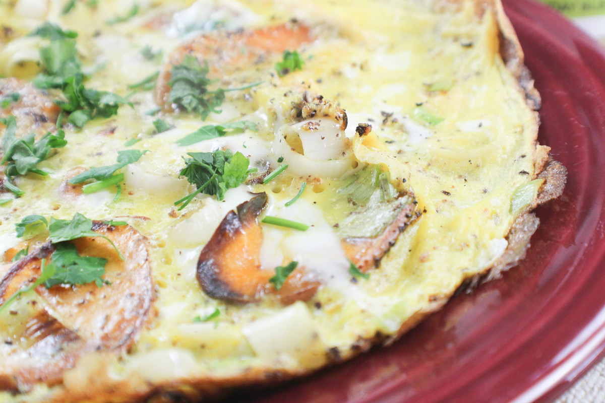 SWEET POTATO LEEK SKILLET FRITTATA