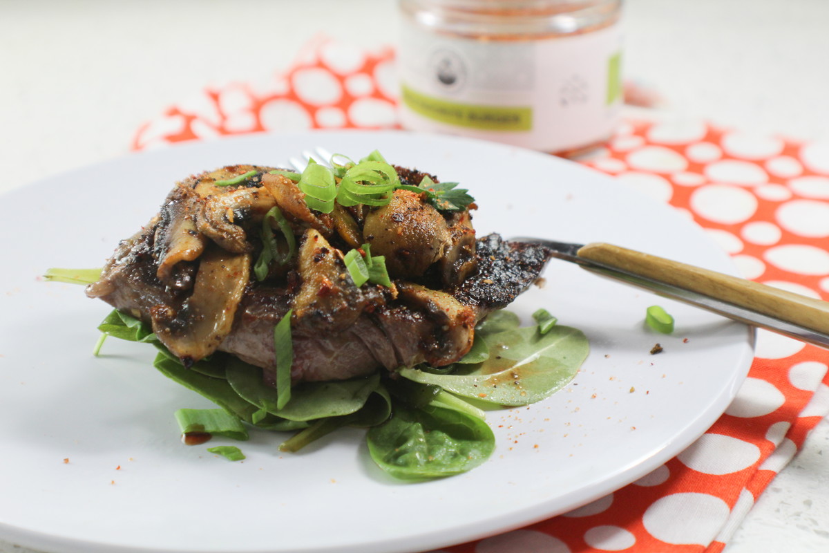 AVA’S FAVORITE STEAK AND MUSHROOMS