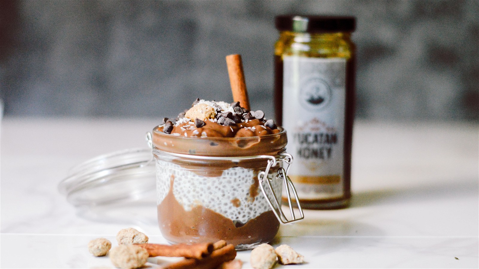 Image of CACAO-HORCHATA VEGAN PUDDING