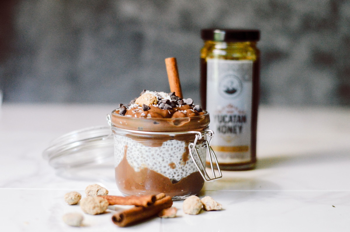 CACAO-HORCHATA VEGAN PUDDING
