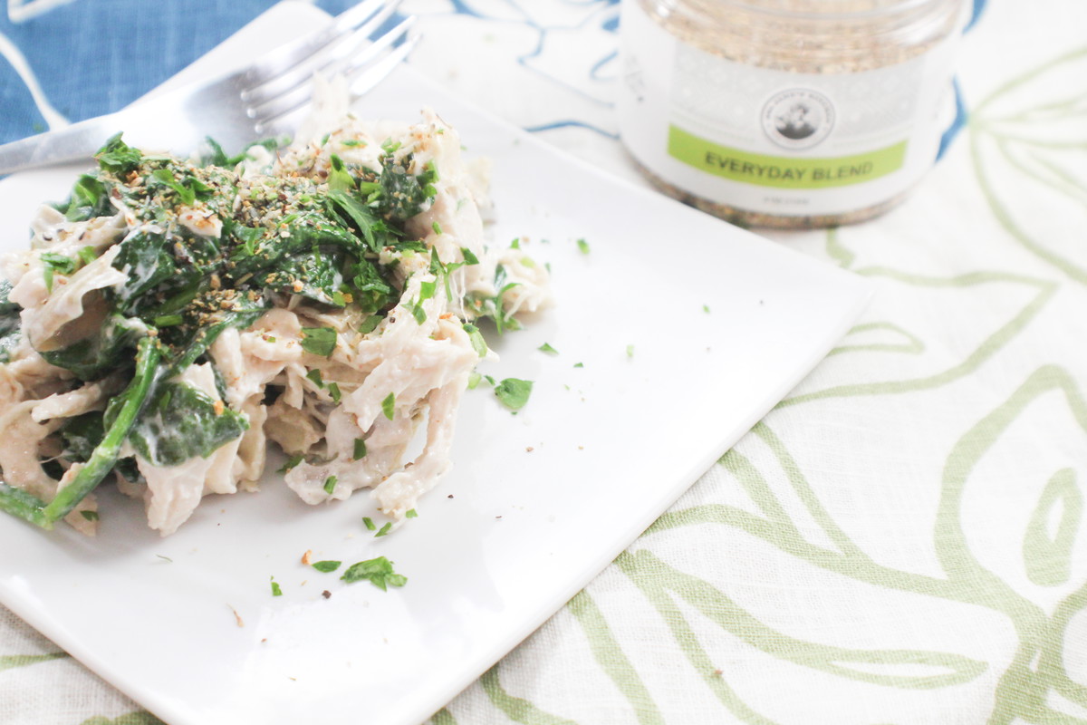 SPINACH AND ARTICHOKE CHICKEN SALAD