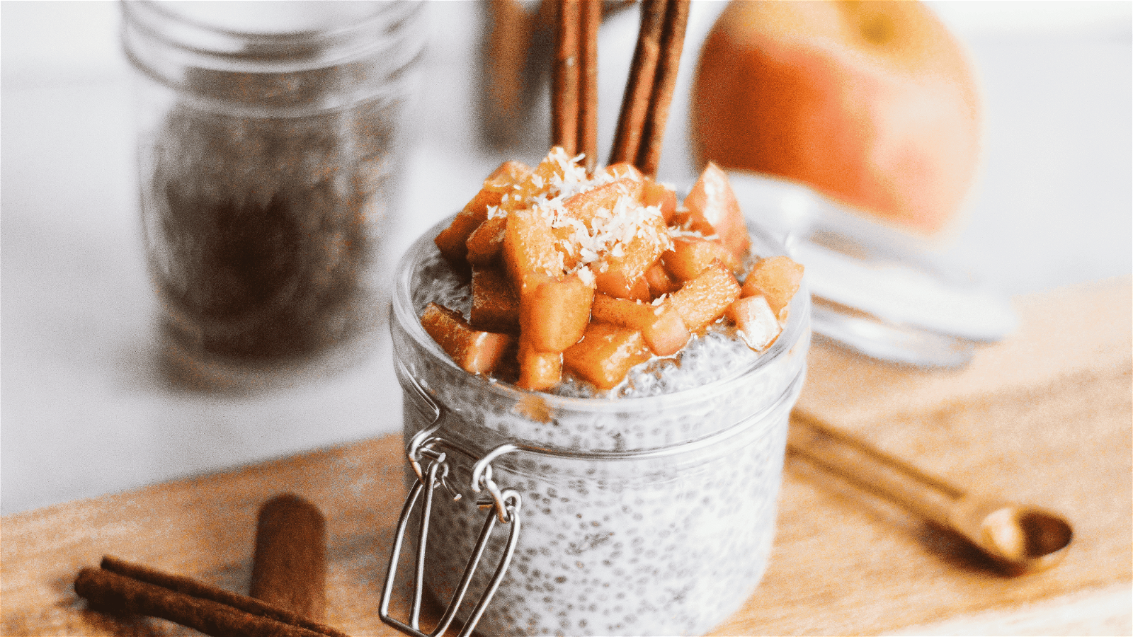 Image of SALTED CARAMEL APPLE CHIA PUDDING