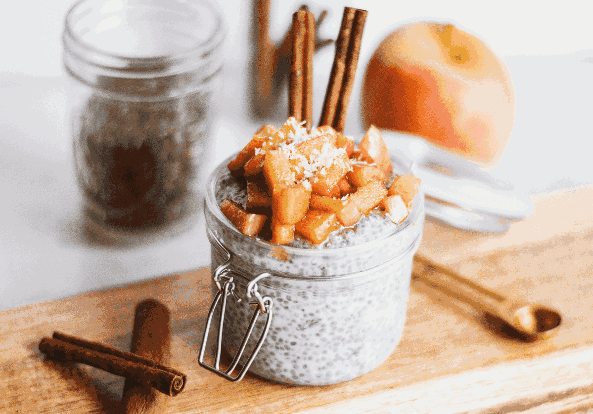 SALTED CARAMEL APPLE CHIA PUDDING