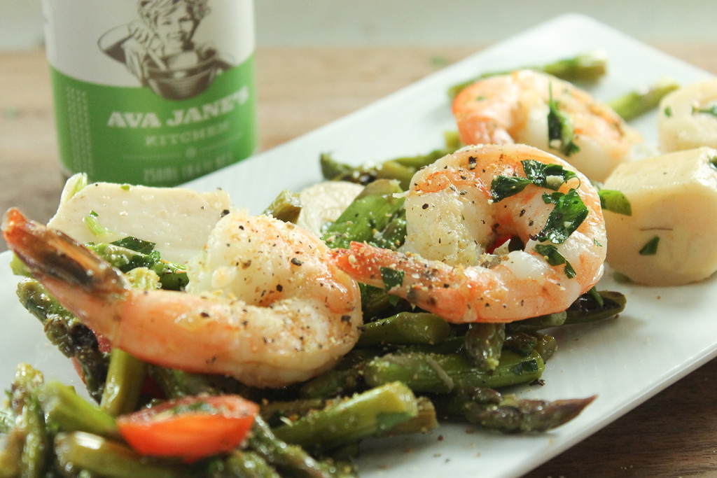 HEARTS OF PALM ASPARAGUS WITH SHRIMP