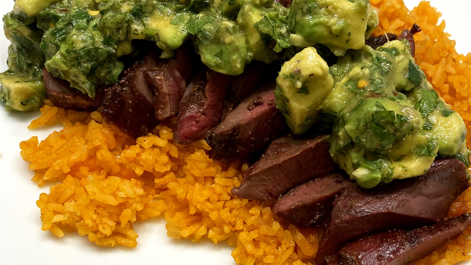 Image of Grilled Bison Heart with Avocado Chimichurri by #okfarmersmarketgal