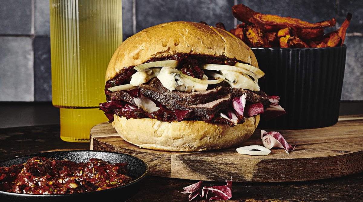 Lamm-Burger mit Lammfleisch
